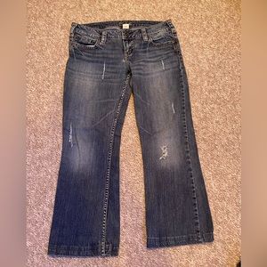 Women’s Size 30 Silver Jean Capris